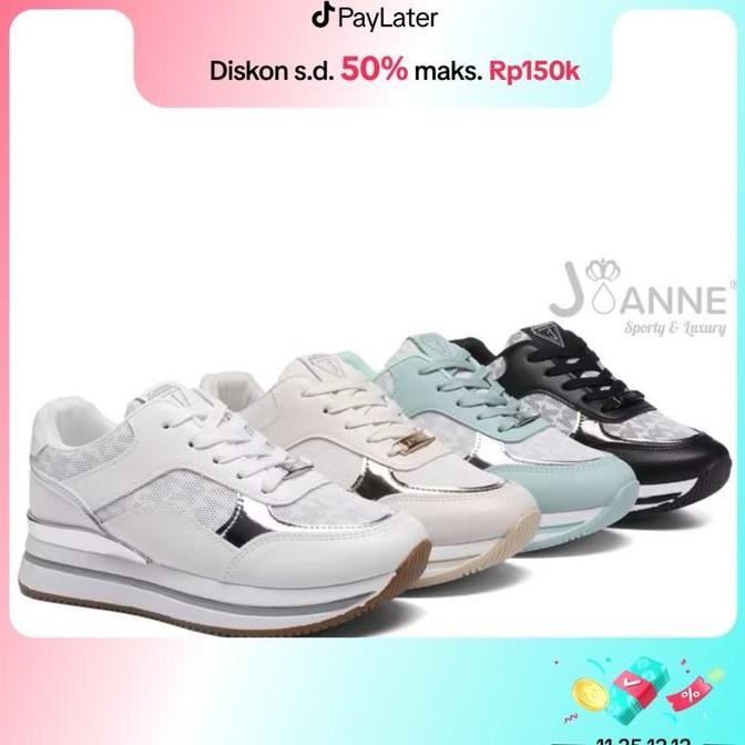 VS JOANNE Casual Sport รองเท้าผ้าใบสีดํารองเท้าผู้หญิง JN231