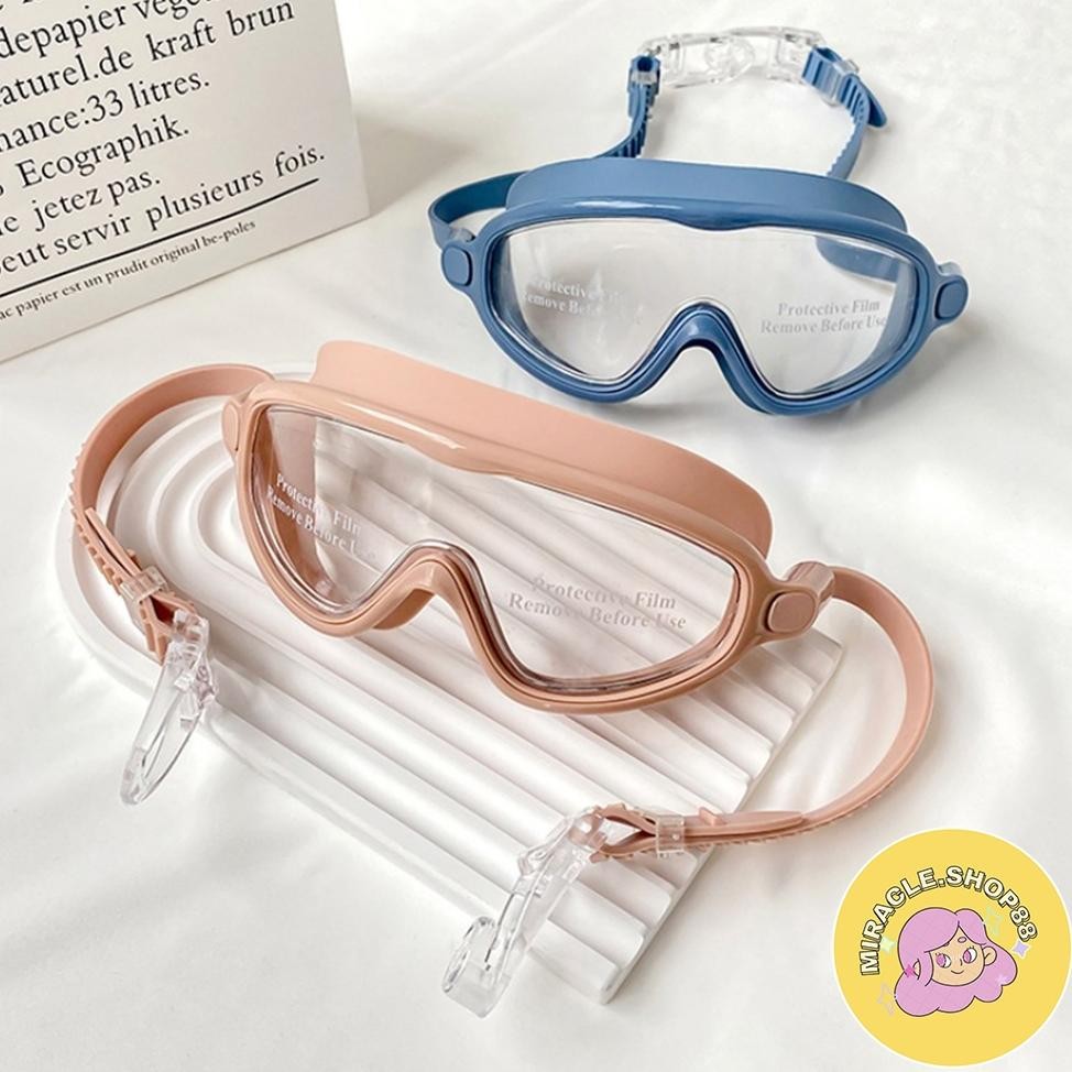 DF230>> MS แว่นตาว่ายน้ําสําหรับวัยรุ่นดําน้ําดูปะการังกรอบใหญ่ป้องกันหมอกและ UV AF365