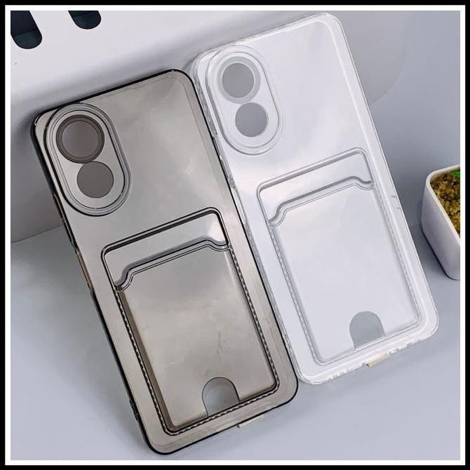 DI59 - Oppo A18 / A38 4G LTE Case Neo Crystal Card Slot Original Soft Casing