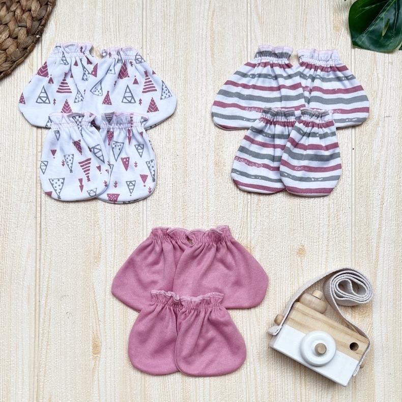 Fbx-4 Dusty Pink Series - ถุงมือและถุงเท้าเด็ก Dusty Pink Series 3 ชุด ยี่ห้อ Dadidu Fbx-4