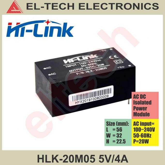 5V 4A 20W Power Supply Switching Power Supply Adapter HI LINK HLK-20M05