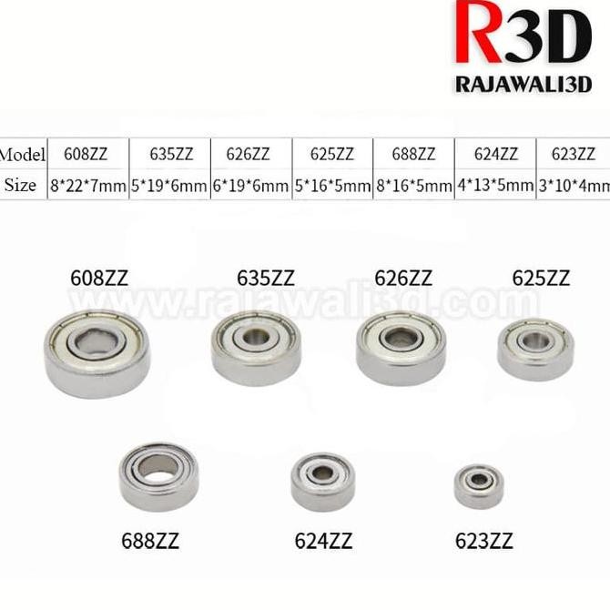 Up Ball Bearing 688Zz 688Z ขนาดเล็ก 8X16X5Mm เหล็ก
