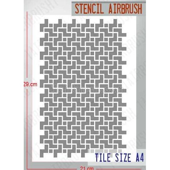 STENCIL TILE PATTERN DIY DRAWING PRINTING TOOL ต้นฉบับและธุรกิจ