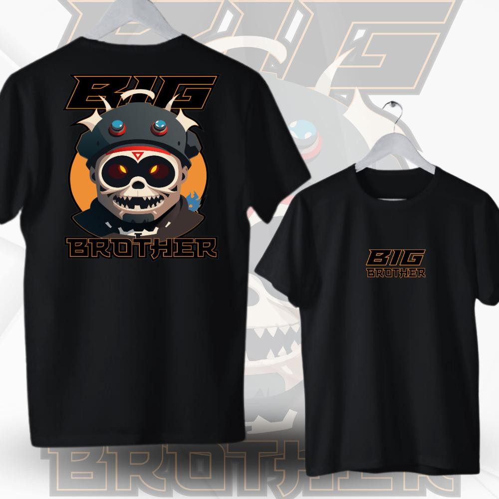 K1 สีดําแขนสั้น Big Brother Distro เสื้อยืด