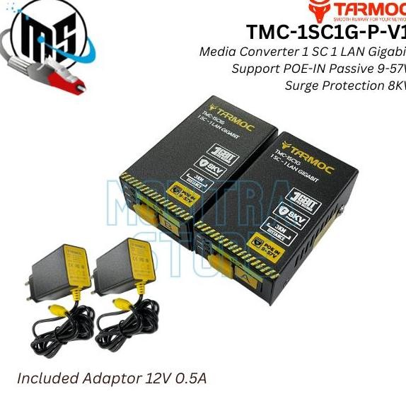 ใหม่ Tarmoc TMC-1SC1G-P | 1 FO 1 LAN Gigabit POE IN 5-24V HTB GS-03 A+B