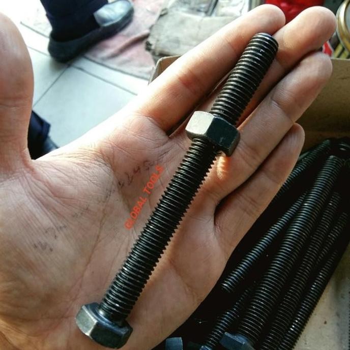 สลักเกลียวเหล็ก 8.8 m12 x 120 สลักสีดํา m12 คีย์ 19 เหล็ก noA325 10.9 12.9 LIMITED