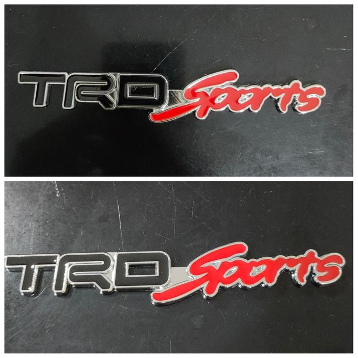MERAH TOYOTA TRD SPORTS CHROME RED EMBLEM โลโก้