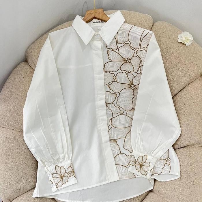 KEMEJA ST Kalsandffrey Luisa เสื้อผู้หญิง Aesthetic Earth Tone