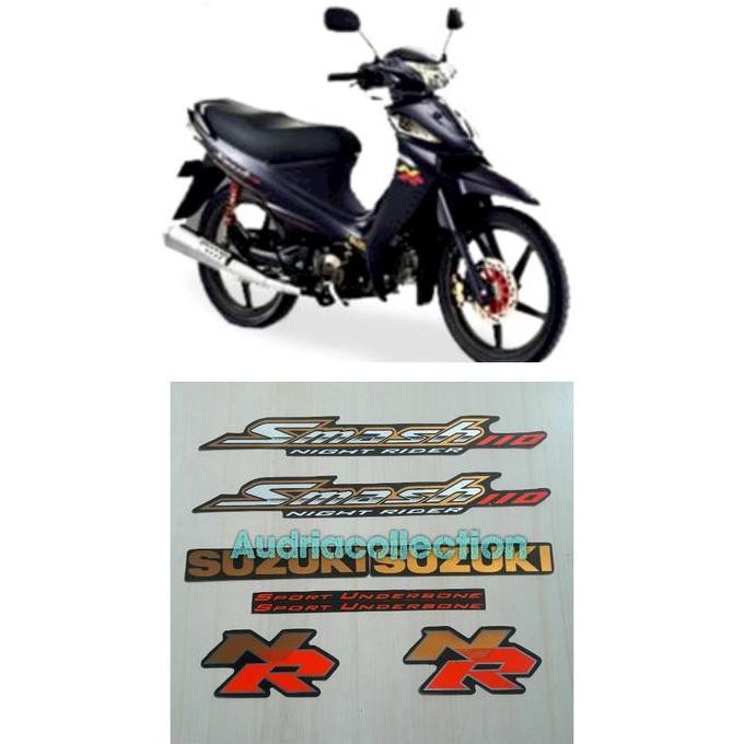 SMASH 110 NR 2008 สติ๊กเกอร์สีดําแบบเต็มแถบมอเตอร์ไซค์