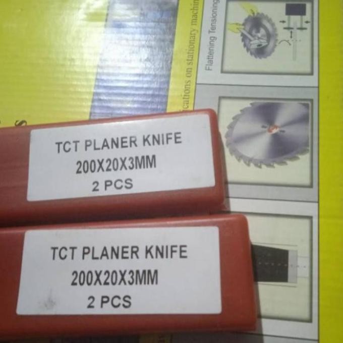MESIN MATA Planer Blade Jointer Planer Machine 200 x 20 x 3 mm tct kader (3M)