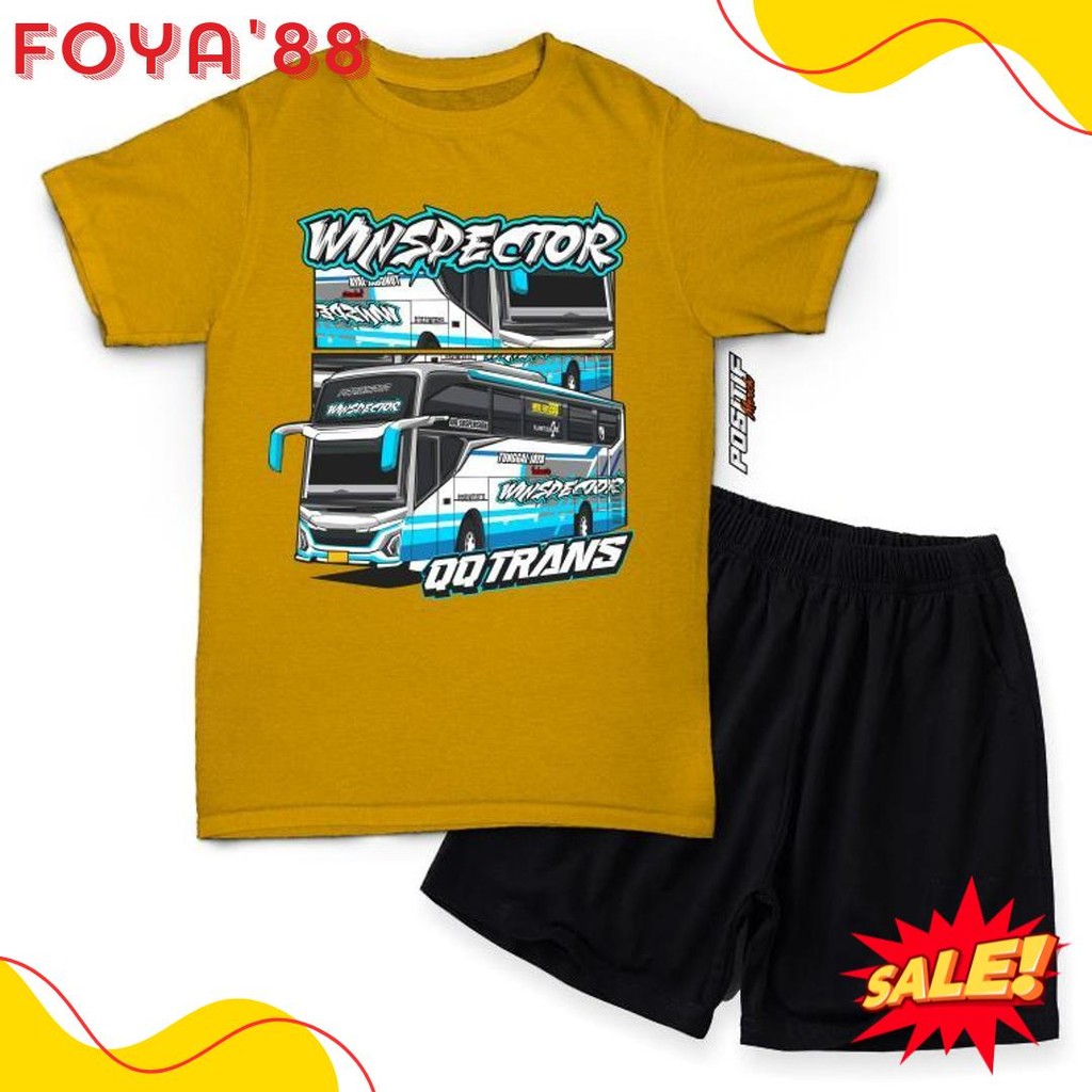 สินค้าเชิงบวก | Winspector Basuri Bus Kids T-Shirt Set สูงสุด 70%
