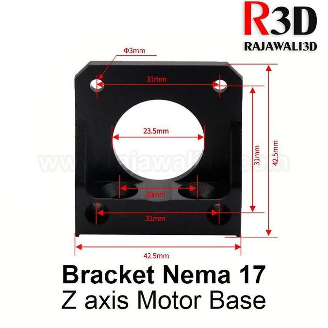 Up Bracket Mount อลูมิเนียม Z แกนผู้ถือมอเตอร์ฐานสําหรับ Nema 17