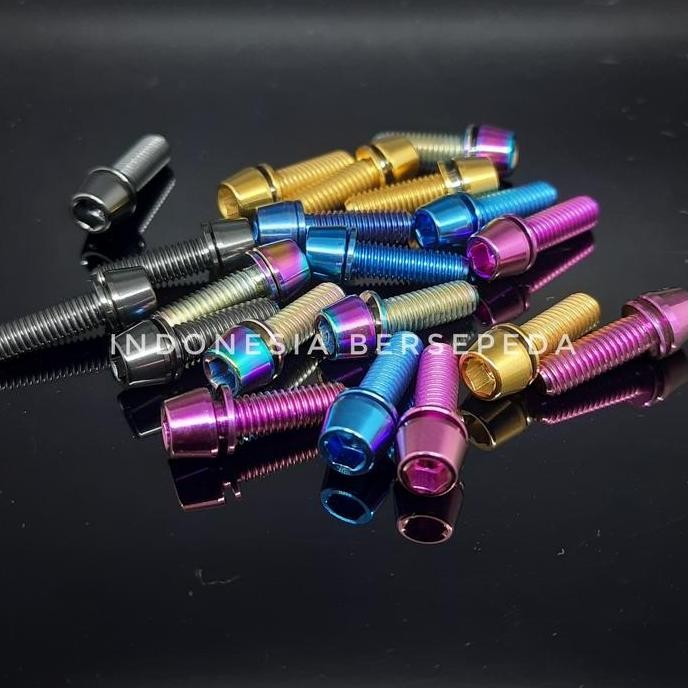 Titanium Bolt Mx16Mm Taperhead สําหรับ Stem Seat Clamp - Titanium Bolt