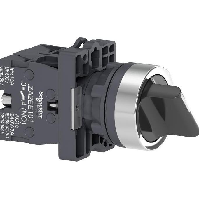 สวิตช์เลือก Schneider XA2ED33 22 ด้ามจับมาตรฐาน 3 ตําแหน่ง 2NO