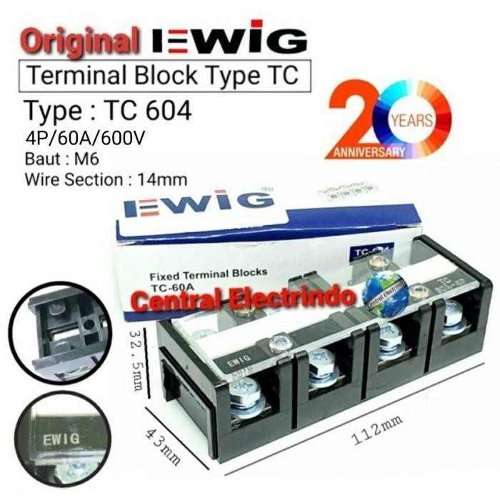 Ns Terminal Block Ewig Tc 60A 4Pole.