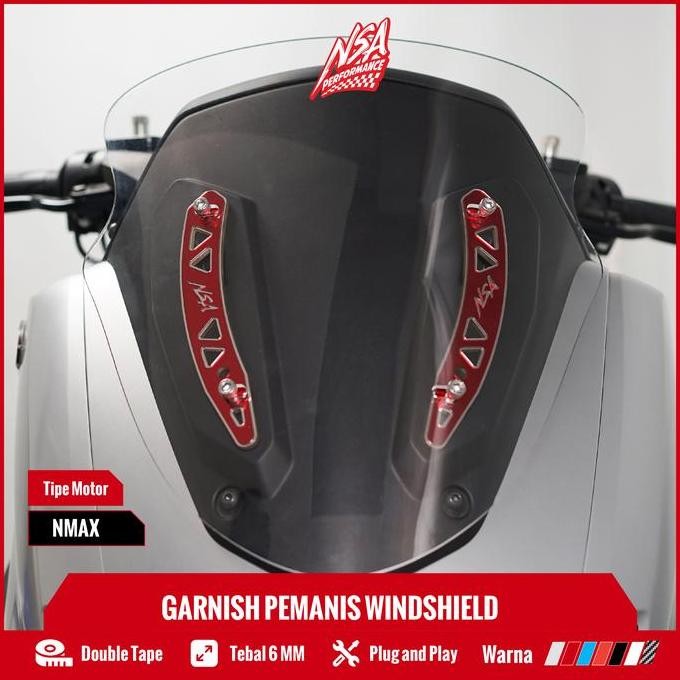 Nsa Garnish Windshield Nmax Bracket Windshield Nmax Accessories Yamaha Nmax Nsa Performance Motorcyc
