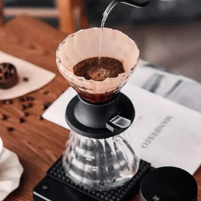 Immersion Dripper Switch V60 Glass Clever พร้อม Hand Punch