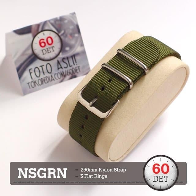 Nato Strap Nylon Canvas Fabric Watch Strap 12Mm 14Mm 16Mm Nsgrn