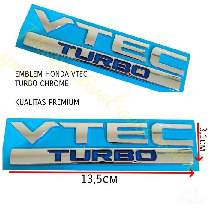 HONDA VTEC TURBO CHROME PREMIUM VTEC TURBO EMBLEM โลโก้ EMBLEM