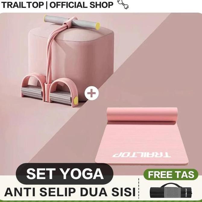 มีจําหน่าย TrailTop Set Sports Mat + Tummy Trimmer อุปกรณ์ออกกําลังกายโยคะสําหรับลดหน้าท้อง