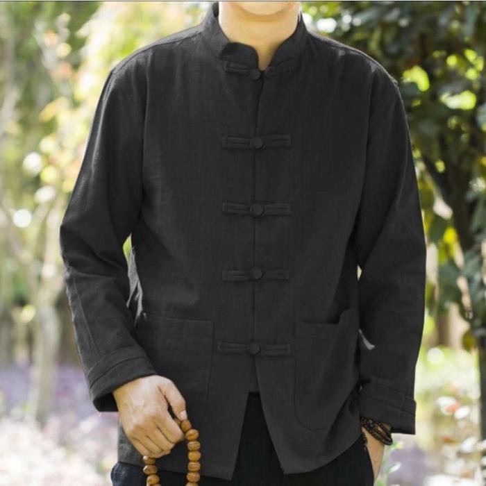 KH KUNGFU IPMAN CHINESE KOKO SHIRT สําหรับผู้ชายผู้ใหญ่, PLAIN, ทันสมัย, แขนเสื้อยาว