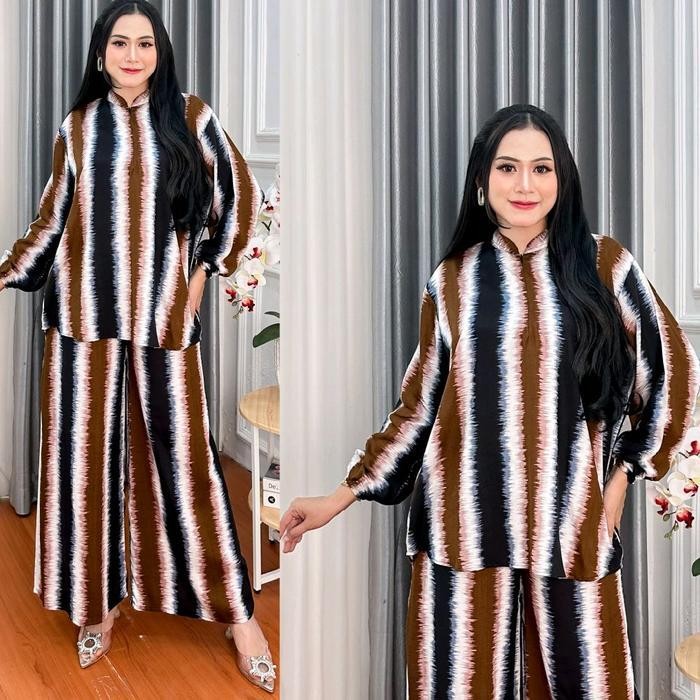 Bf888S ชุด Culottes Jumbo Cplp Viral ผ้าเรยอน Premium Busui Ba-34