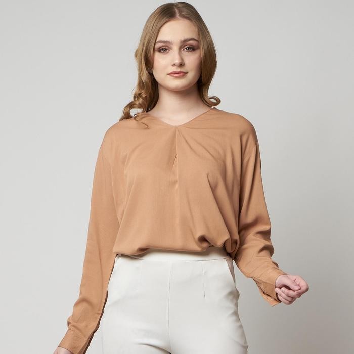 มอนเนลินา 601230 เสื้อเบลาส์แขนยาวขนาดใหญ่สําหรับผู้หญิง ฉัน31