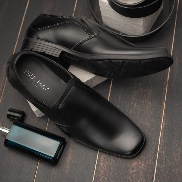 Paulmay - รองเท้าทางการผู้ชาย - Milan 77 - รองเท้าทํางานยางสีดํา