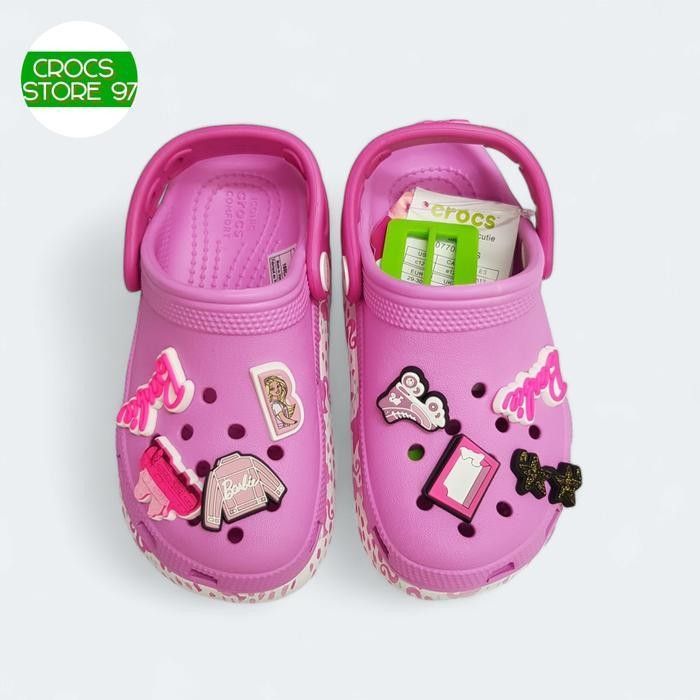 Crocs Crush ลายเด็ก / รองเท้าแตะ Crocs / Crocs / Crocs Crush Barbie Kid Sandals / Crocs Barbie / Cro