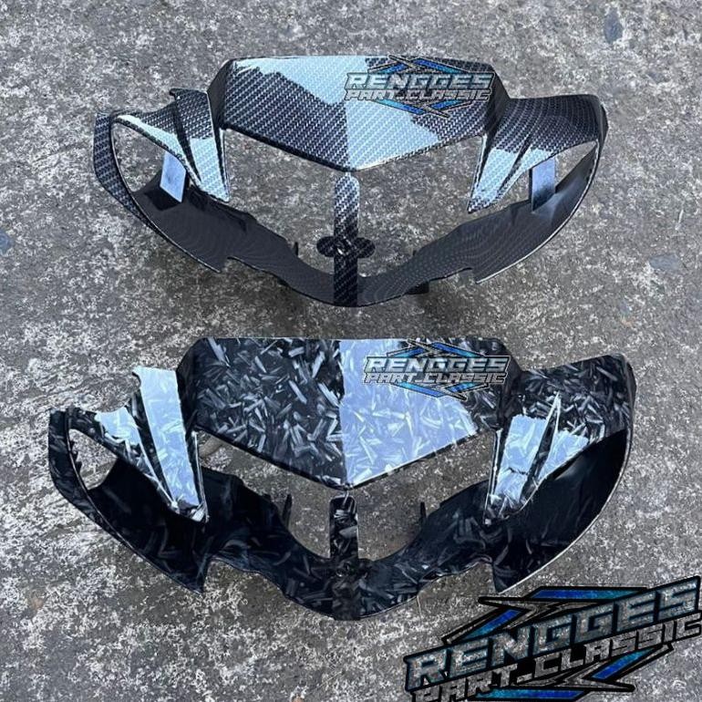 Vega r ฝาครอบไฟหน้าคาร์บอน wtp ใหม่พร้อมคอคอ kevlar gloss motif ปลอม