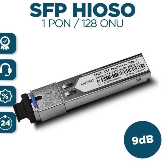 ใหม่ HIOSHI HSGQ VSOL SFP 9DBI EPON OLT PX20+++ 1.25G 20KM N