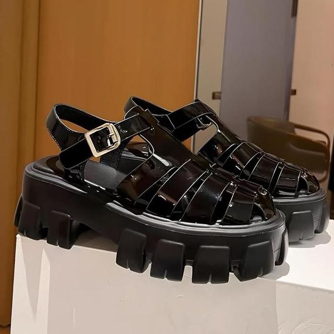 รองเท้าแตะผู้หญิงใหม่ Wedges Flatform ยาง Casual Jj 03