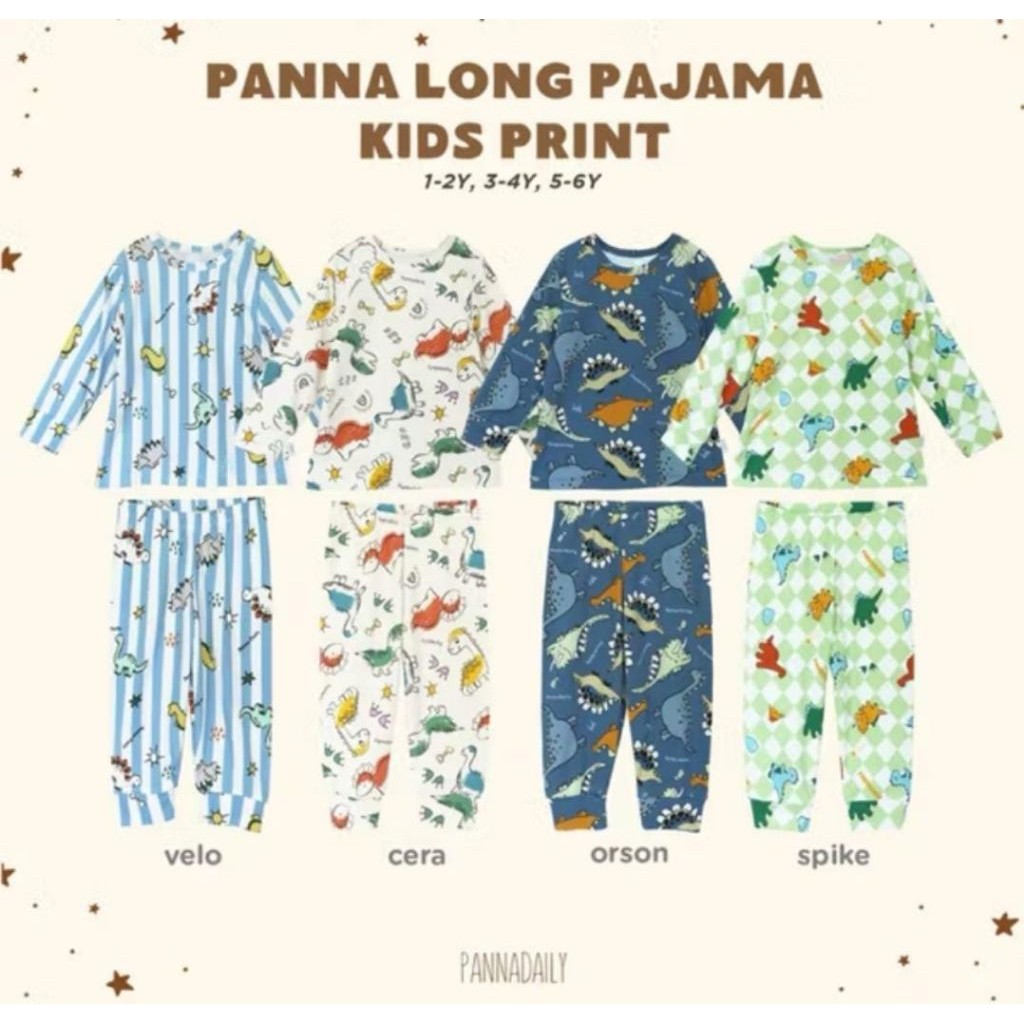 Bohopanna Pannadaily Pyjamas Set Boy Kid Print 1-6 ปี