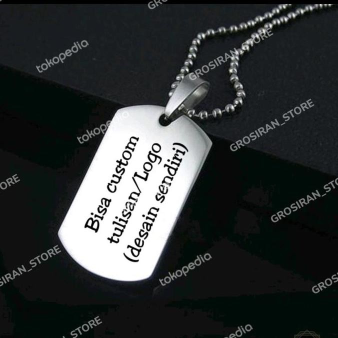 ทหาร Tni Identity Dog Tag สร้อยคอแผ่นที่กําหนดเองโลโก้ชื่อแกะสลักของขวัญ