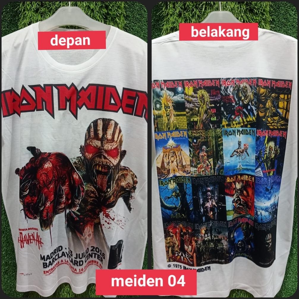 เสื้อยืด Iron Maiden 04 Db, เสื้อยืด Disto Bangkok Music พิมพ์ลายด้านหลังและ Forth ด้านหน้าและด้านหล