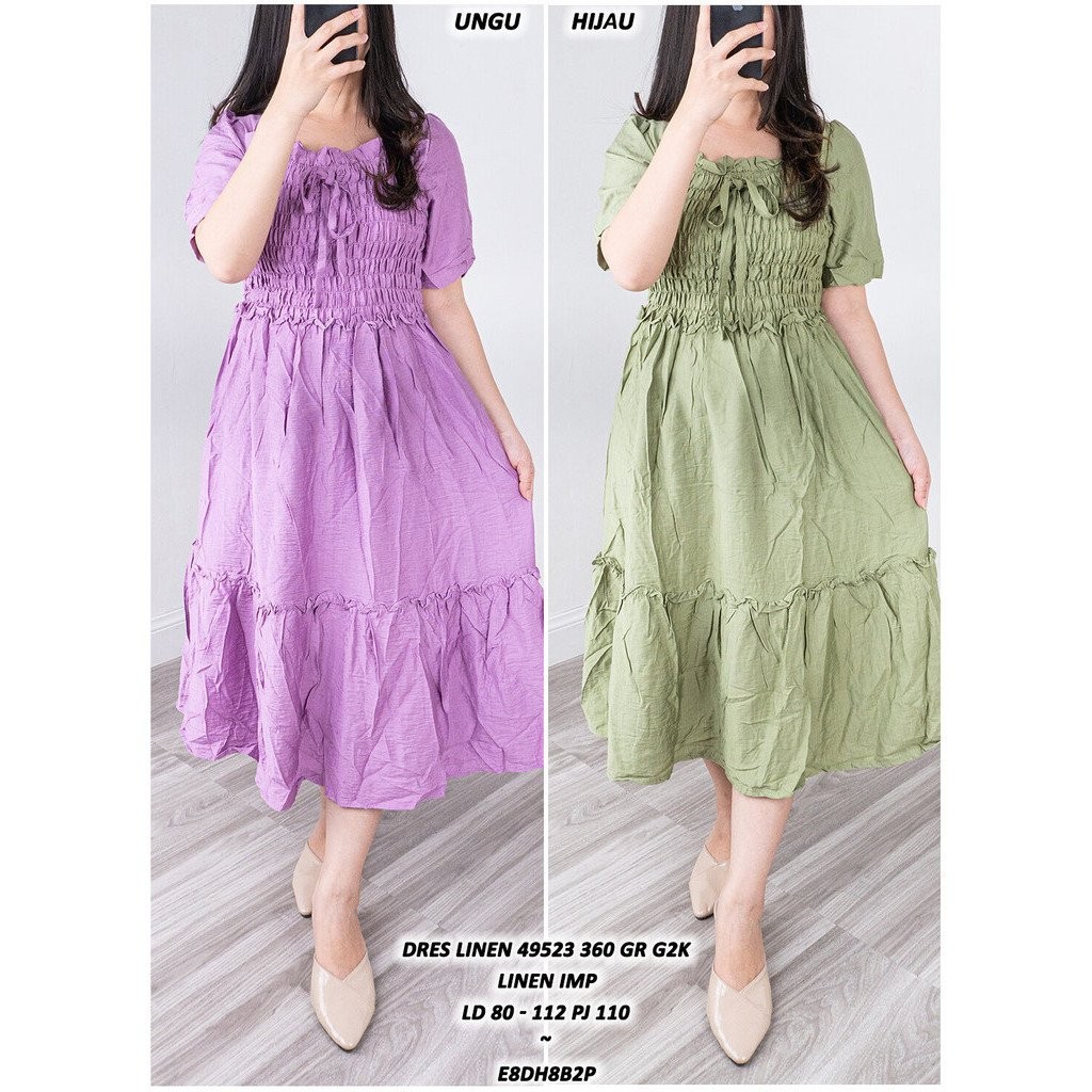 LINEN DRESS 49523 360 GR G2K Direct Order