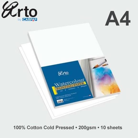 กระดาษสีน้ํา Arto A4 200Gsm - ผ้าฝ้าย