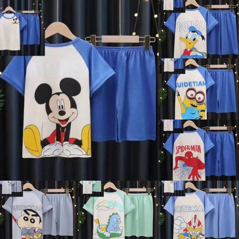 An85 Uk-68 Gfd-6 Gloryshop88 ตัวละครน่ารัก Hotpant เสื้อผ้าเด็กผู้ชายชุดแขนสั้นประหยัด An85