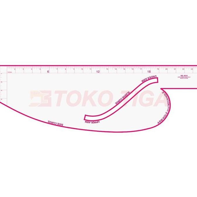 เย็บ/หาง/ไม้บรรทัดแฟชั่น-แขนไหล่คอ 24 นิ้ว- 8512/6512 Gs
