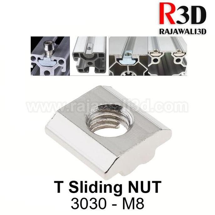 Up T Nut M8 Tee Nut T น็อตเลื่อน 30-M8 โปรไฟล์อลูมิเนียมสี่เหลี่ยม 3030