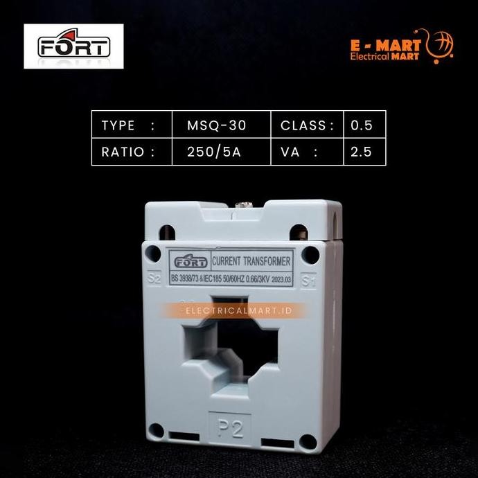 FORT CT หม้อแปลงกระแสไฟ 250/5 MSQ-30 250A