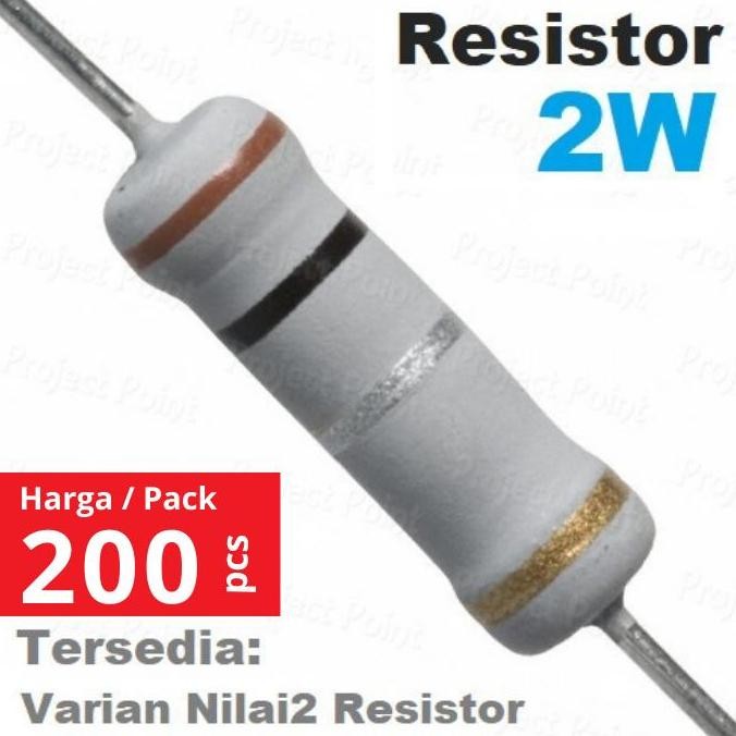WHOLESALE PACK - RESISTORS 2W WATT 5% 1K 1K2 1K5 1K8 2K2 2K7 3K3 3K9 4K7 5K6 6K8 8K2 OHM
