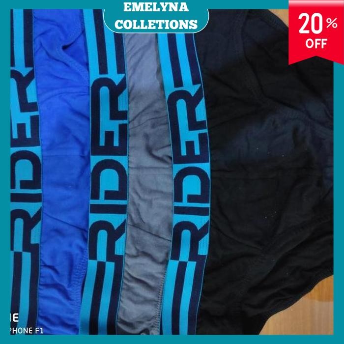 RIDER MENS UNDERWEAR, R 762, 1 PACK CONTAINS 3 ชิ้น BY EMELYNCOLLACTIONS คุณภาพดีที่สุด !!