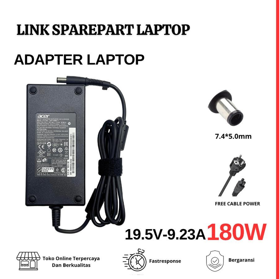 อะแดปเตอร์ ADP-180MB K อะแดปเตอร์ 19.5V 9.23A 180W สําหรับ Acer PREDATOR G9-791-788M สําหรับ MSI GP7