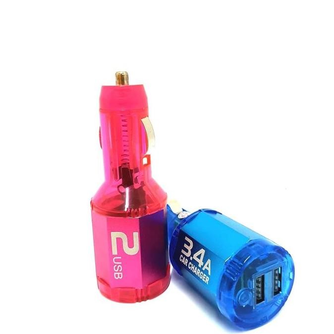 SAVER CAR CHARGER 2 PORT USB QC 3.0 + ไฟ LED DISCO 3.4A