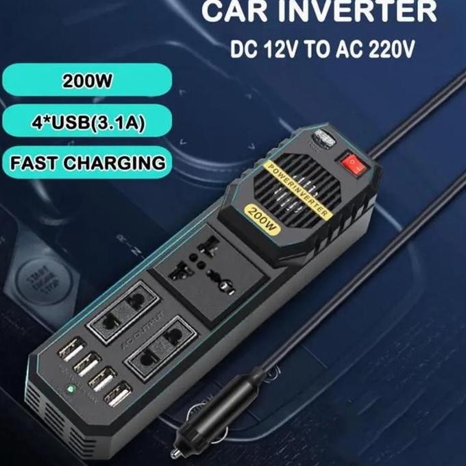 150W DC 12V เป็น AC 220V รถ INVERTER + USB 5V ที่ชาร์จแบตในรถ