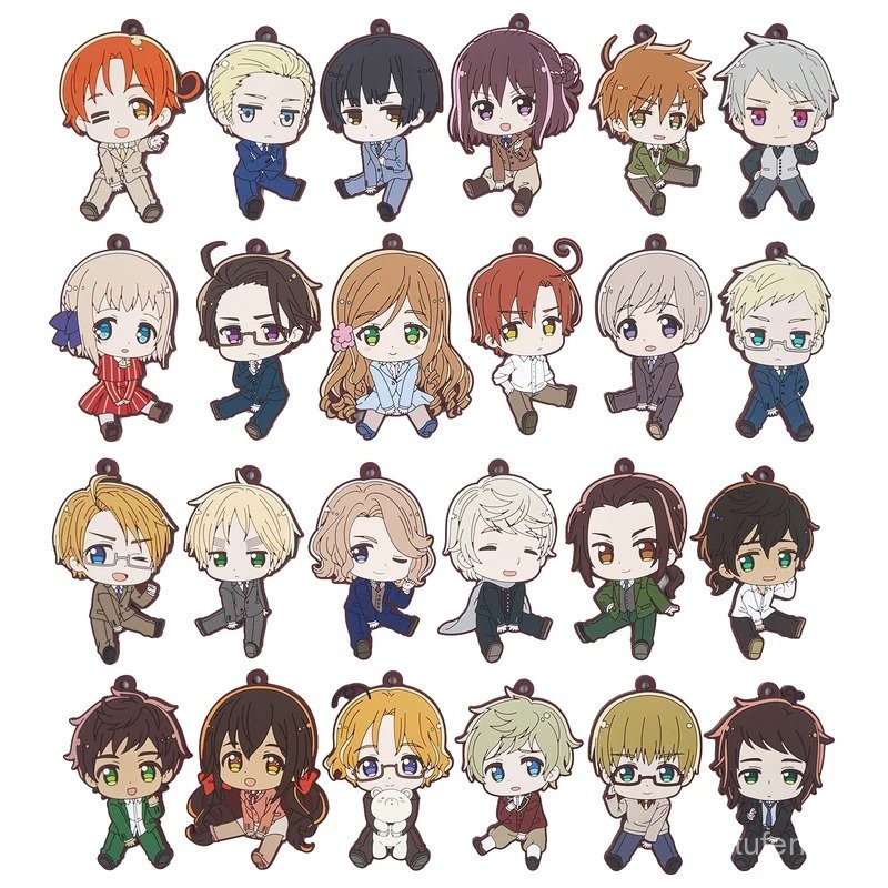 Axis Power Hetalia อะนิเมะ APH World Stars Twinkle Prussia อิตาลีเยอรมนีฟินแลนด์พวงกุญแจยาง O6TJ