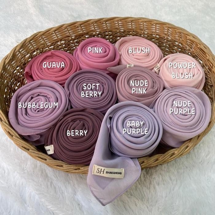 RHS Shakahijab - ฮิญาบทรงสี่เหลี่ยมธรรมดาระดับพรีเมียมพร้อมขอบเย็บ / ฮิญาบทรงสี่เหลี่ยมพรีเมี่ยมเย็บ