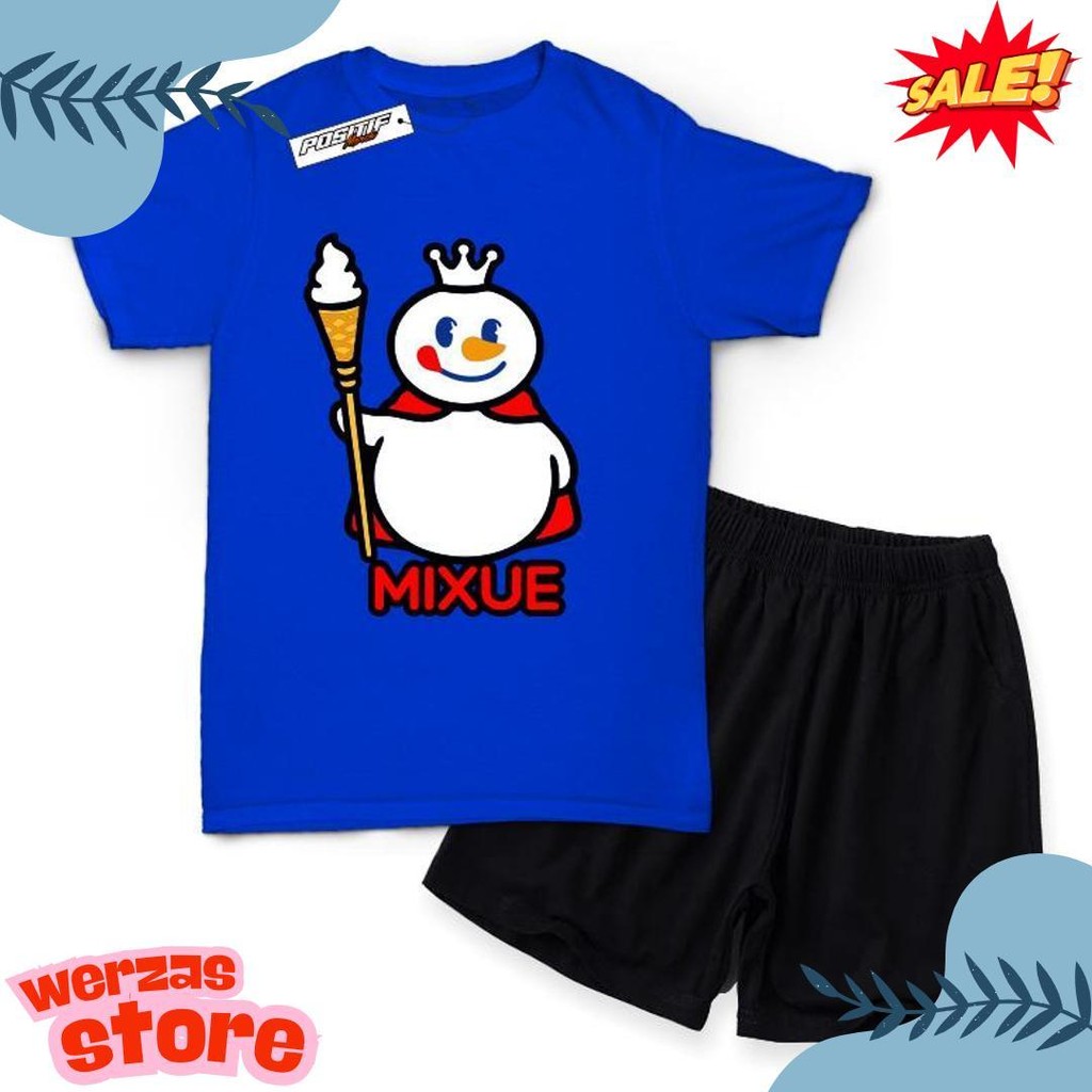 เสื้อยืด Mixue สําหรับผู้ชายและผู้หญิง ชุด Distro ที่สมบูรณ์ที่สุดและ