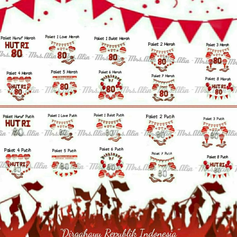 MERAH Ve29 แพ็คเกจตกแต่งกระท่อม Ri / แพ็คเกจตกแต่ง Dirgahayu / แพ็คเกจแอตทริบิวต์ August 17 แพ็คเกจอ